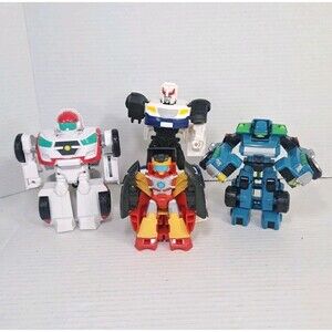 Transformers Rescue Bots Lot 4 Hot Shot Hoist Medic Docbot Cyber Battalion Prowl